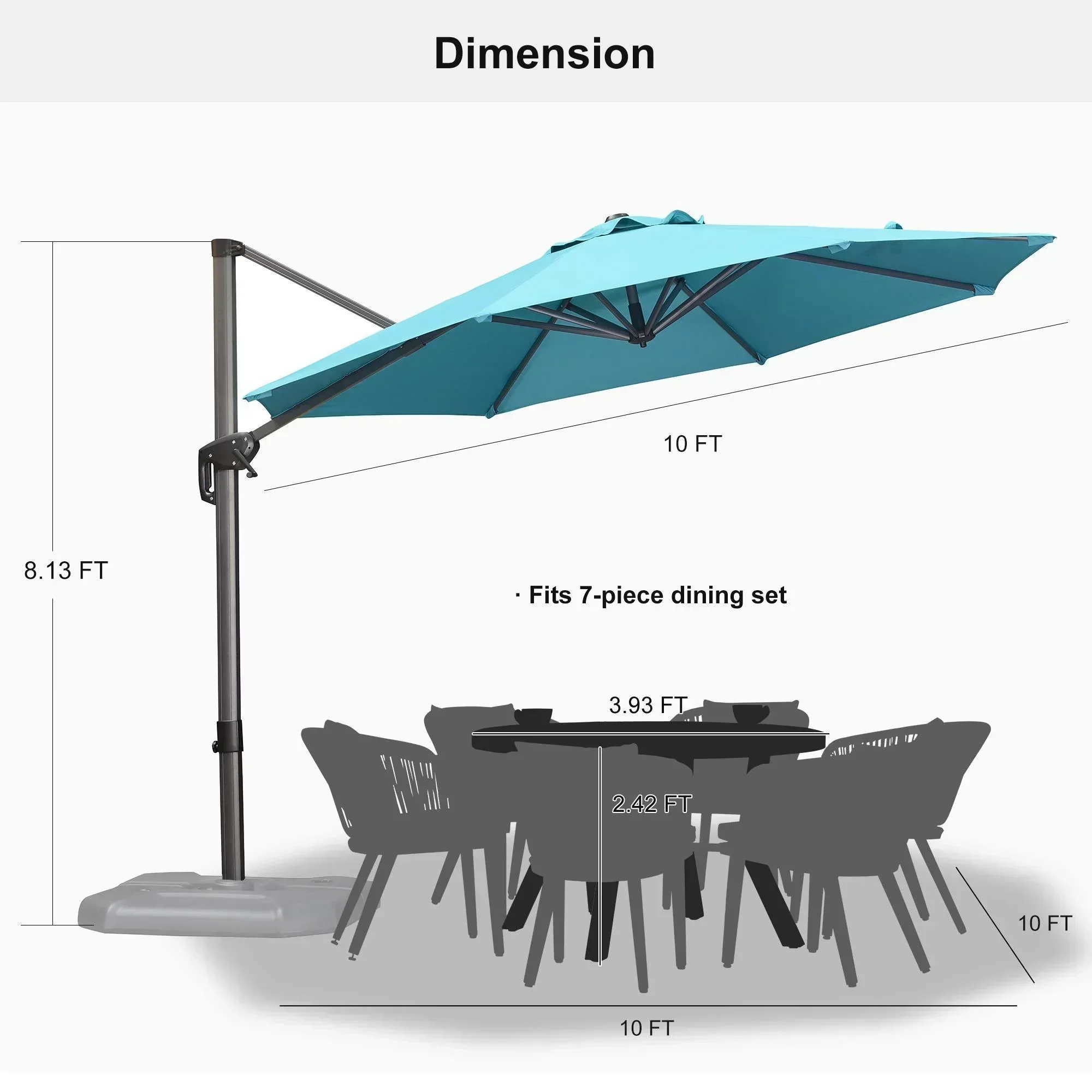 Clearance - PURPLE LEAF OPEN BOX 10 / 11 ft Patio Outdoor Garden Umbrella - Image 104