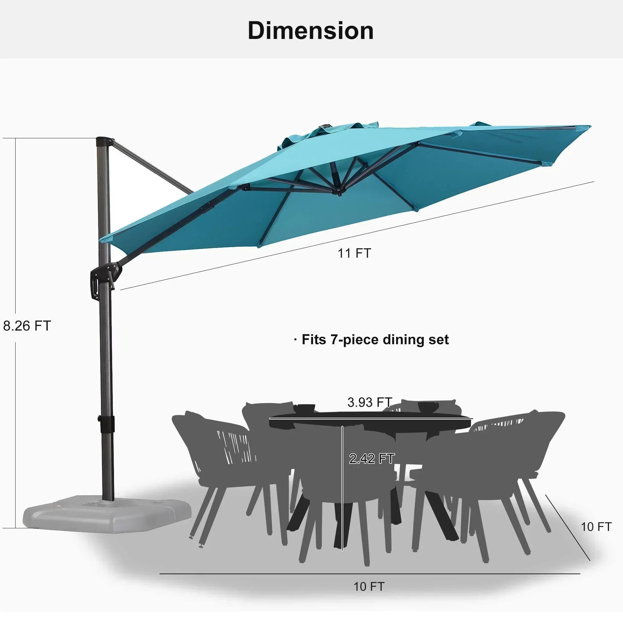 Clearance - PURPLE LEAF OPEN BOX 10 / 11 ft Patio Outdoor Garden Umbrella - Image 108