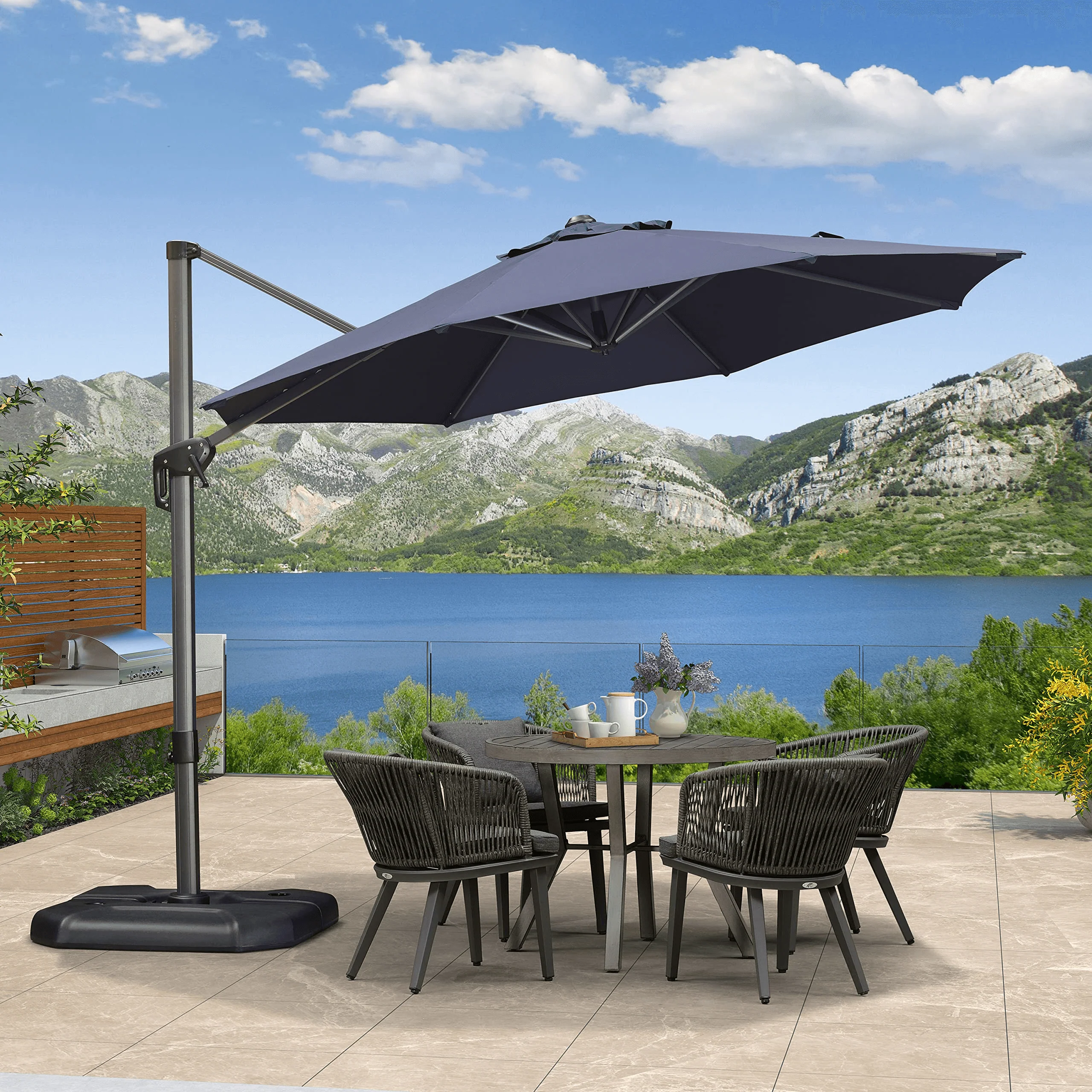 Clearance - PURPLE LEAF OPEN BOX 10 / 11 ft Patio Outdoor Garden Umbrella - Image 12
