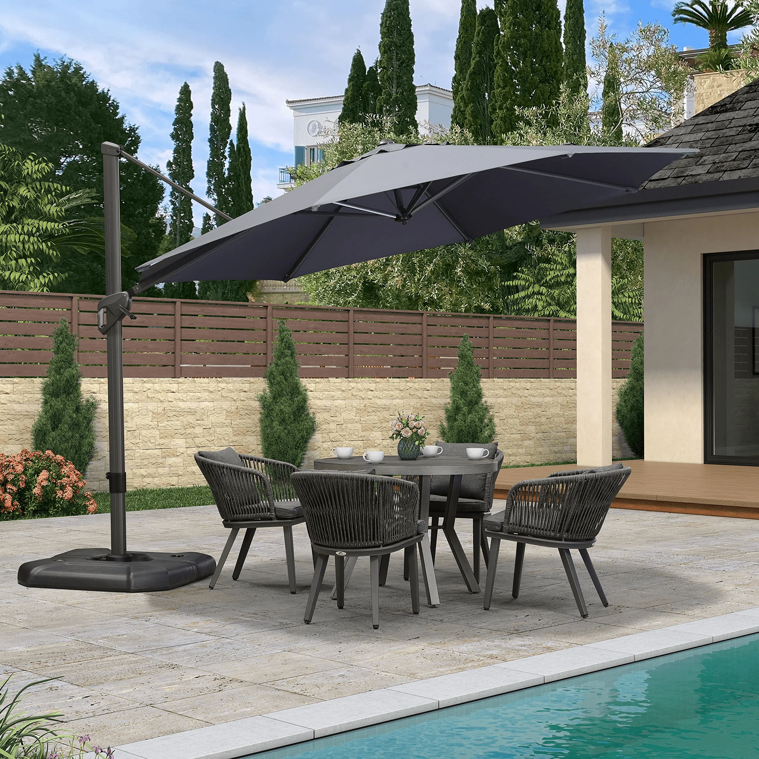 Clearance - PURPLE LEAF OPEN BOX 10 / 11 ft Patio Outdoor Garden Umbrella - Image 14