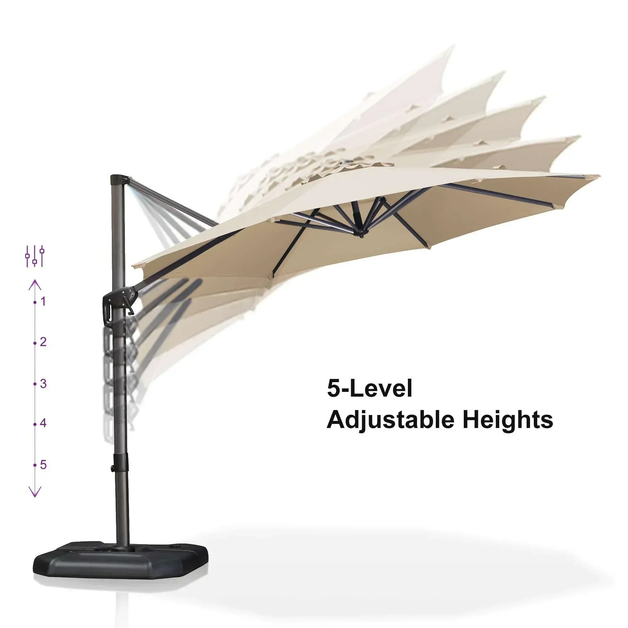 Clearance - PURPLE LEAF OPEN BOX 10 / 11 ft Patio Outdoor Garden Umbrella - Image 84