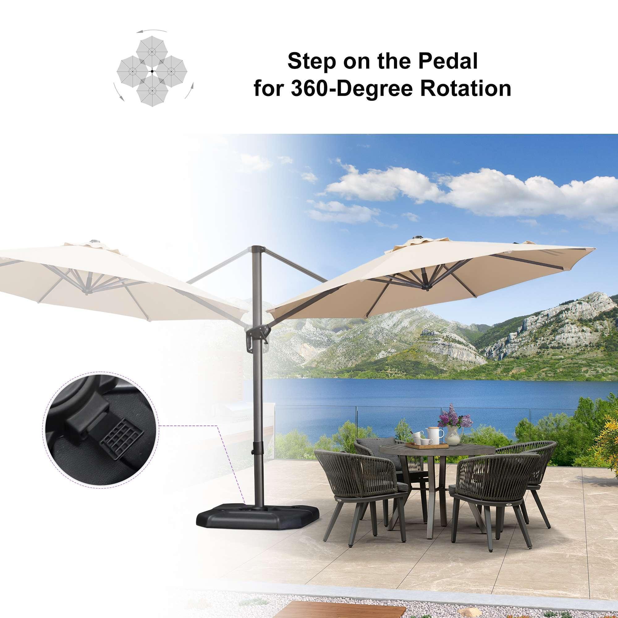 Clearance - PURPLE LEAF OPEN BOX 10 / 11 ft Patio Outdoor Garden Umbrella - Image 85
