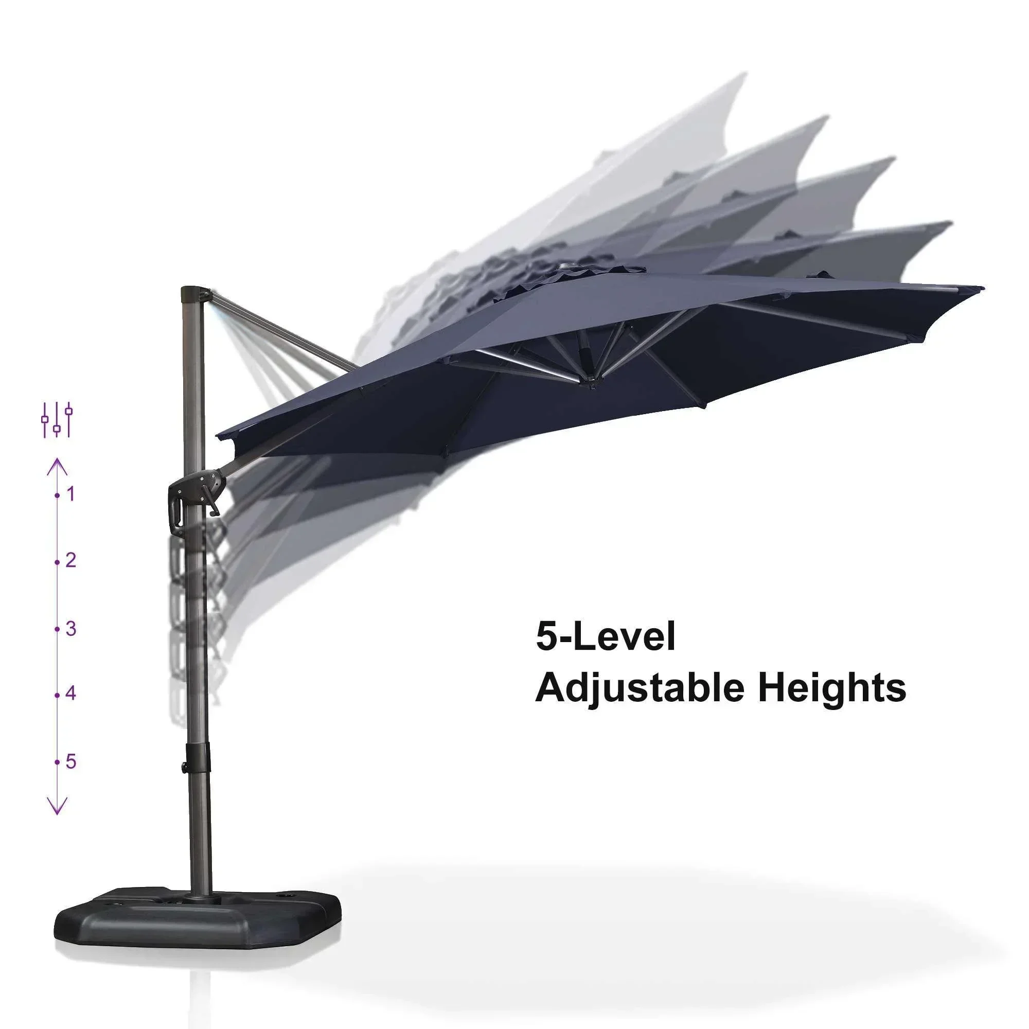 Clearance - PURPLE LEAF OPEN BOX 10 / 11 ft Patio Outdoor Garden Umbrella - Image 86