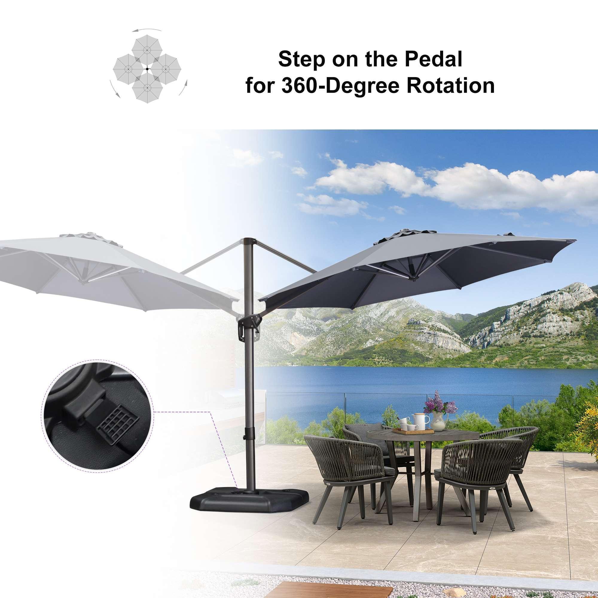 Clearance - PURPLE LEAF OPEN BOX 10 / 11 ft Patio Outdoor Garden Umbrella - Image 89