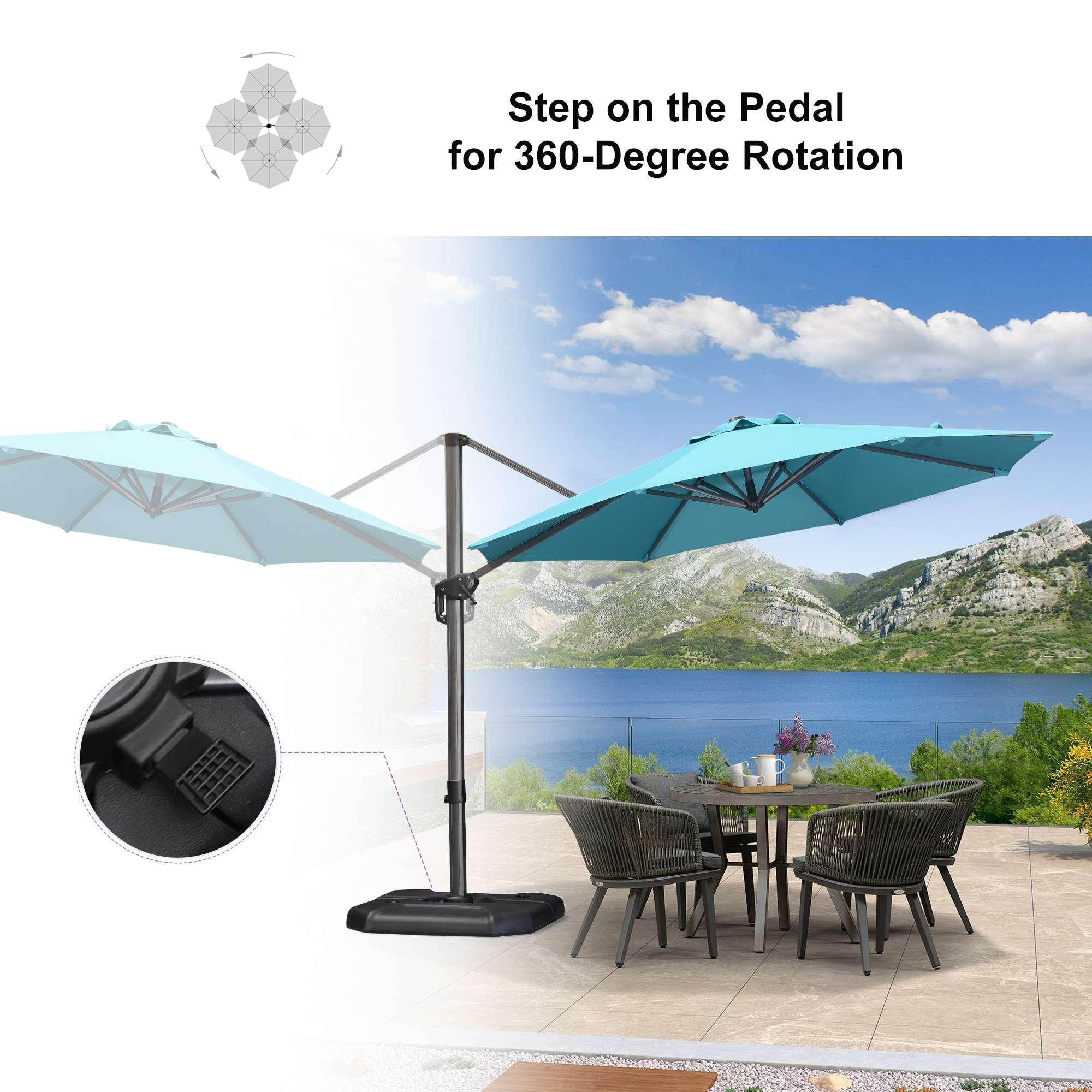 Clearance - PURPLE LEAF OPEN BOX 10 / 11 ft Patio Outdoor Garden Umbrella - Image 91