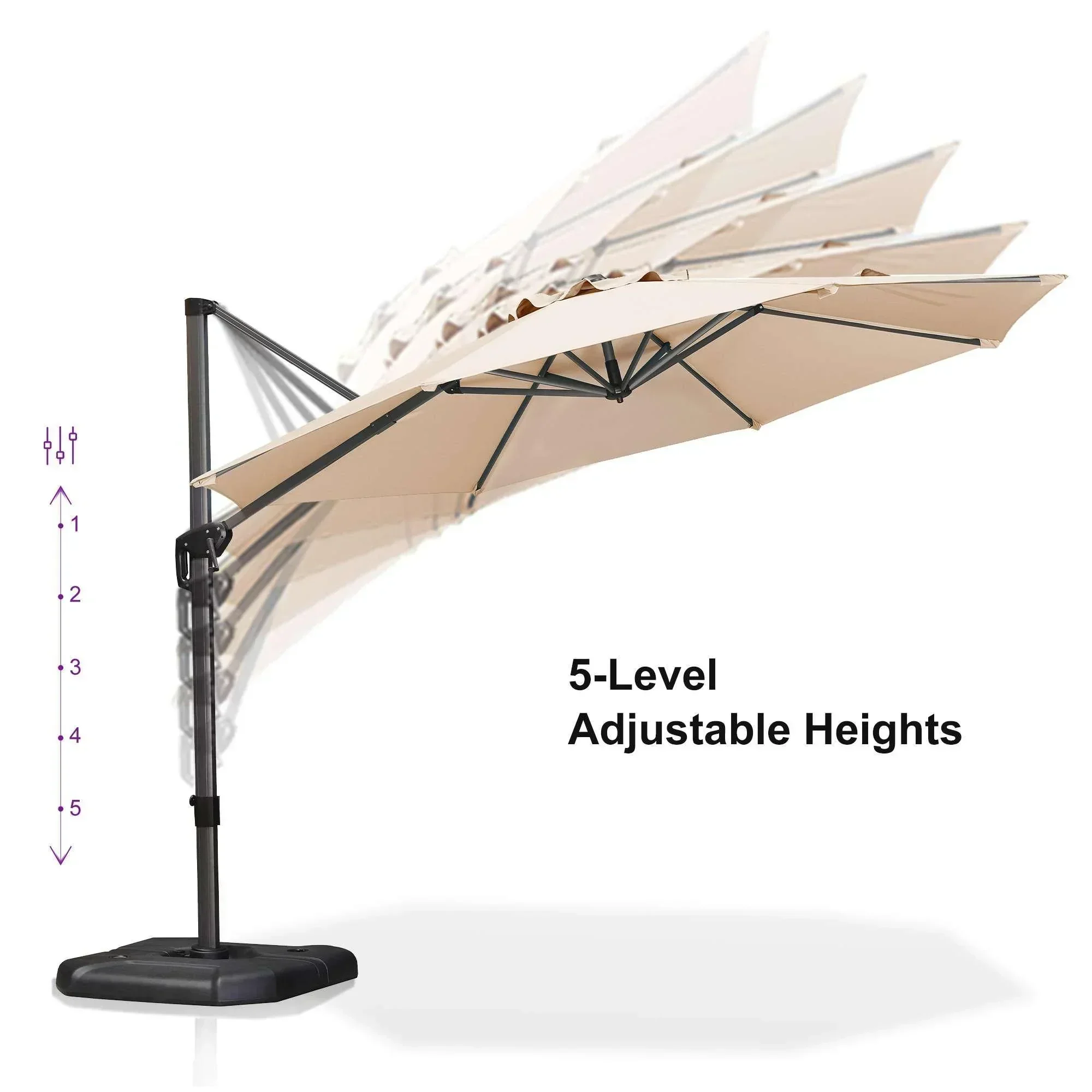 Clearance - PURPLE LEAF OPEN BOX 10 / 11 ft Patio Outdoor Garden Umbrella - Image 92