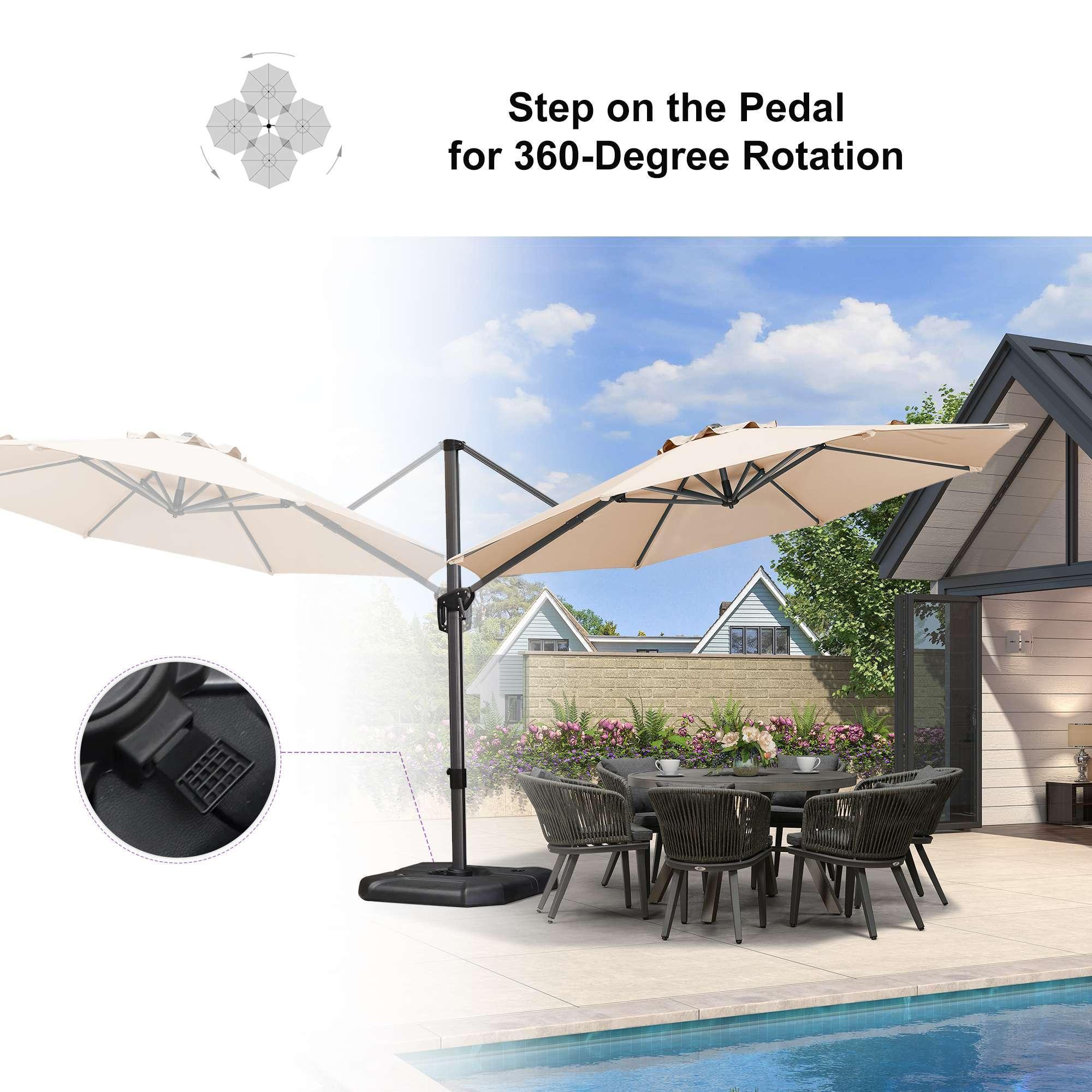Clearance - PURPLE LEAF OPEN BOX 10 / 11 ft Patio Outdoor Garden Umbrella - Image 93
