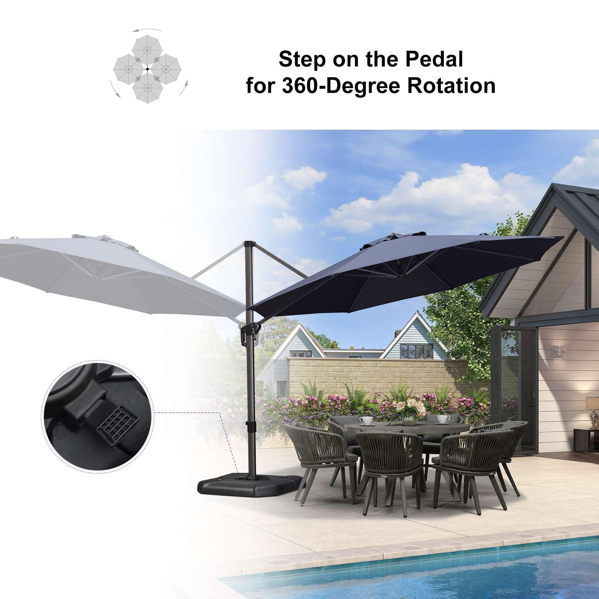 Clearance - PURPLE LEAF OPEN BOX 10 / 11 ft Patio Outdoor Garden Umbrella - Image 95