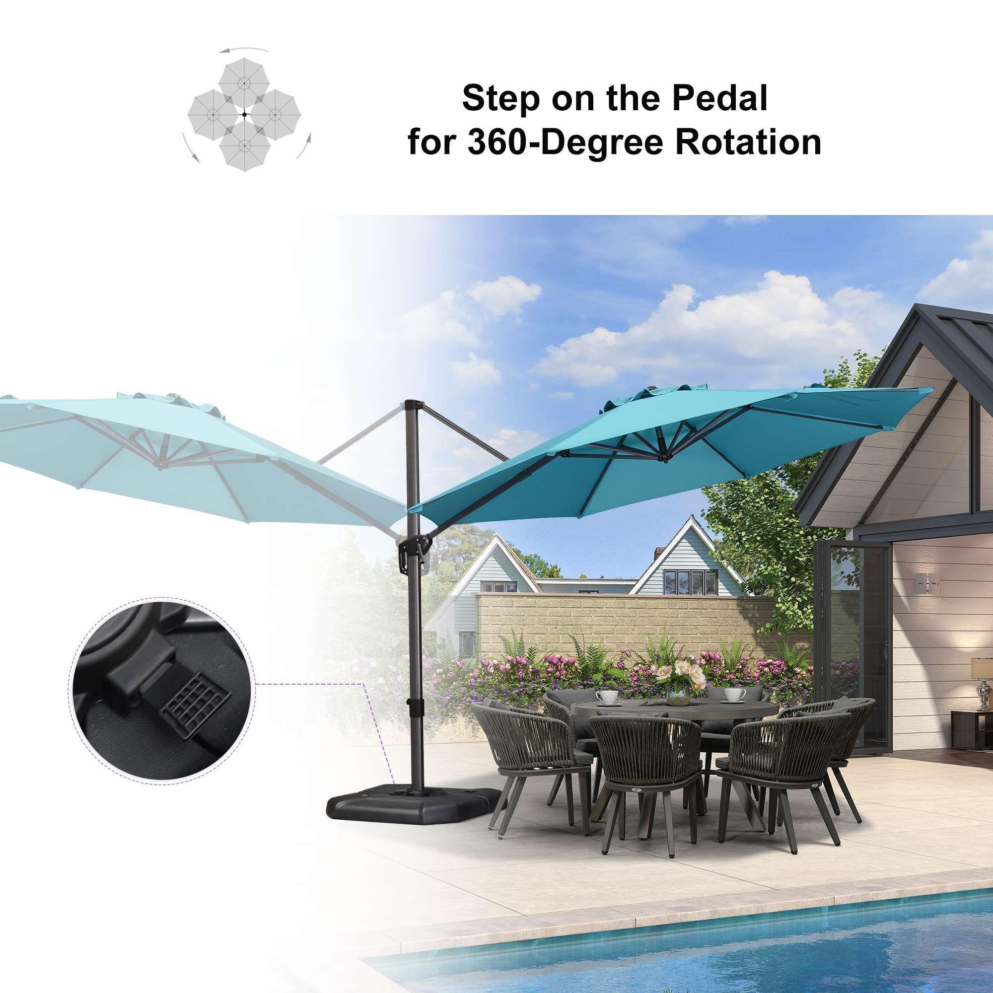 Clearance - PURPLE LEAF OPEN BOX 10 / 11 ft Patio Outdoor Garden Umbrella - Image 98