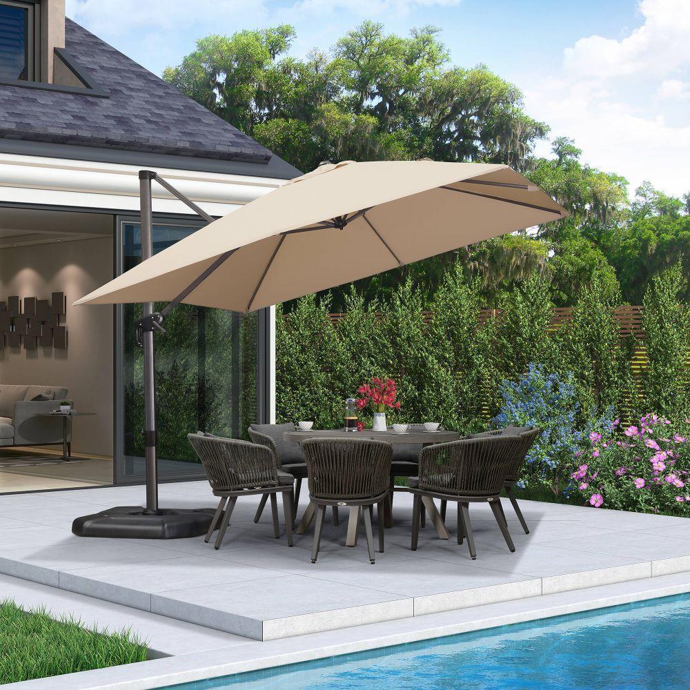 PURPLE LEAF Patio Outdoor Large Umbrella Square and Rectangular Cantilever Yard Sun Umbrellas - Image 25
