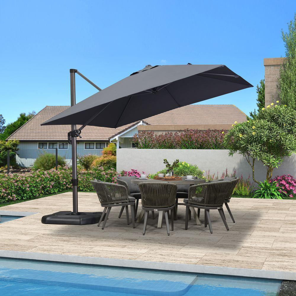 PURPLE LEAF Patio Outdoor Large Umbrella Square and Rectangular Cantilever Yard Sun Umbrellas - Image 39