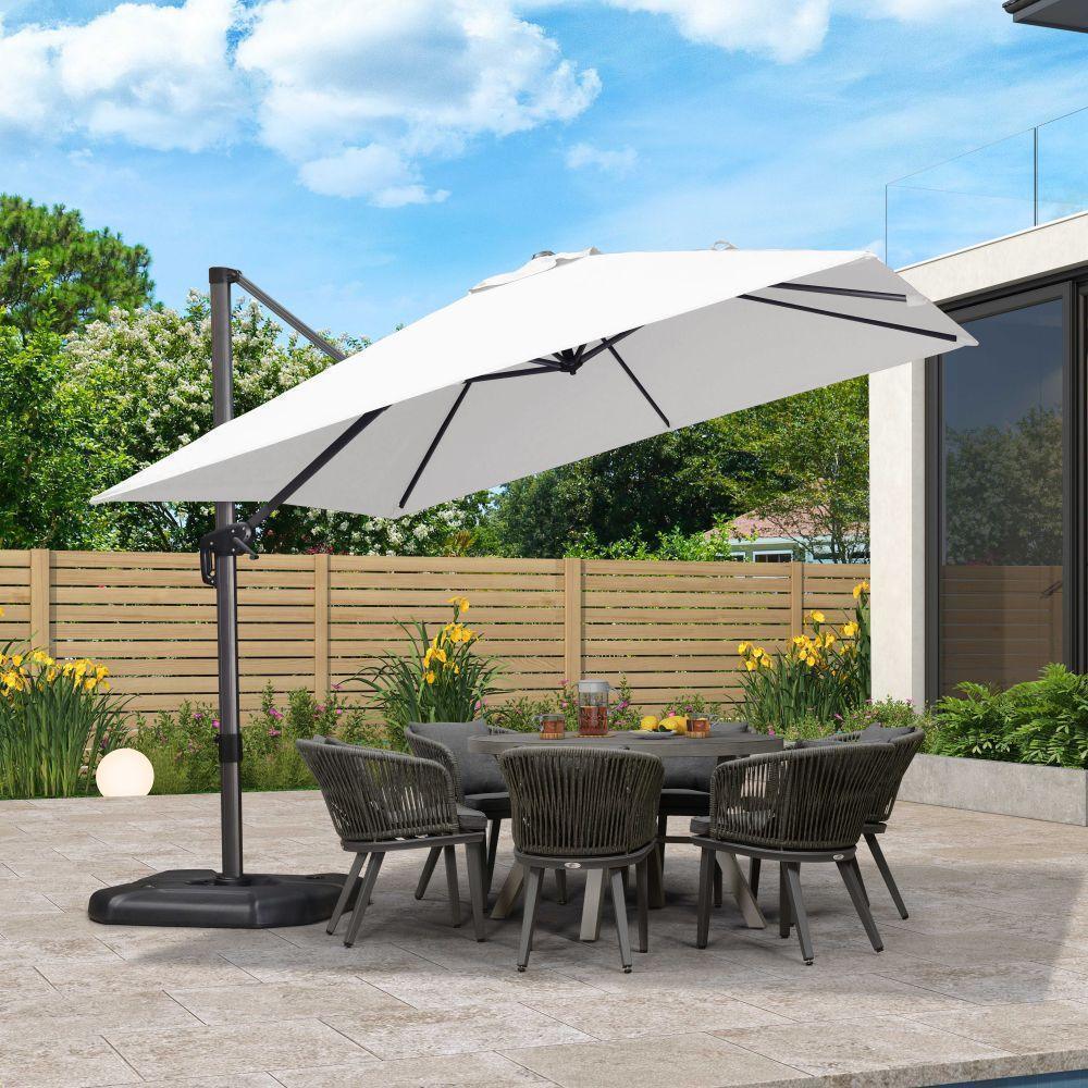 PURPLE LEAF Patio Outdoor Large Umbrella Square and Rectangular Cantilever Yard Sun Umbrellas - Image 41