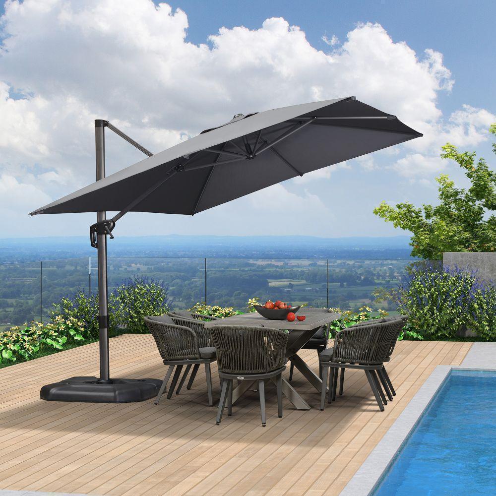 PURPLE LEAF Patio Outdoor Large Umbrella Square and Rectangular Cantilever Yard Sun Umbrellas - Image 45