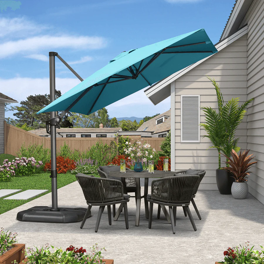 PURPLE LEAF Patio Outdoor Large Umbrella Square and Rectangular Cantilever Yard Sun Umbrellas - Image 23