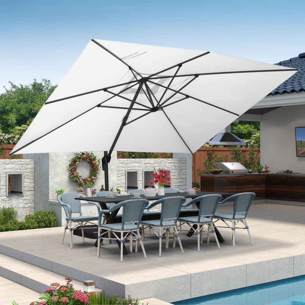 PURPLE LEAF Patio Outdoor Large Umbrella Square and Rectangular Cantilever Yard Sun Umbrellas - Image 46