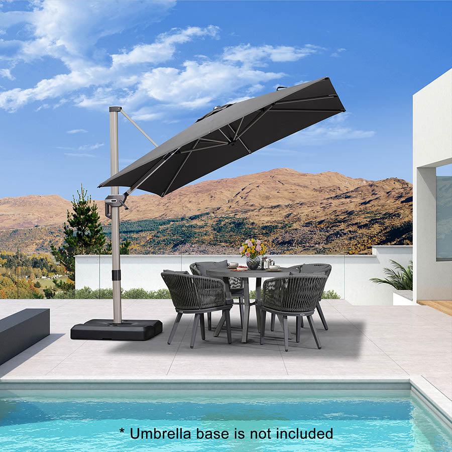 PURPLE LEAF Hailar Deluxe Outdoor Patio Umbrella Aluminum Cantilever Umbrellas - Image 27