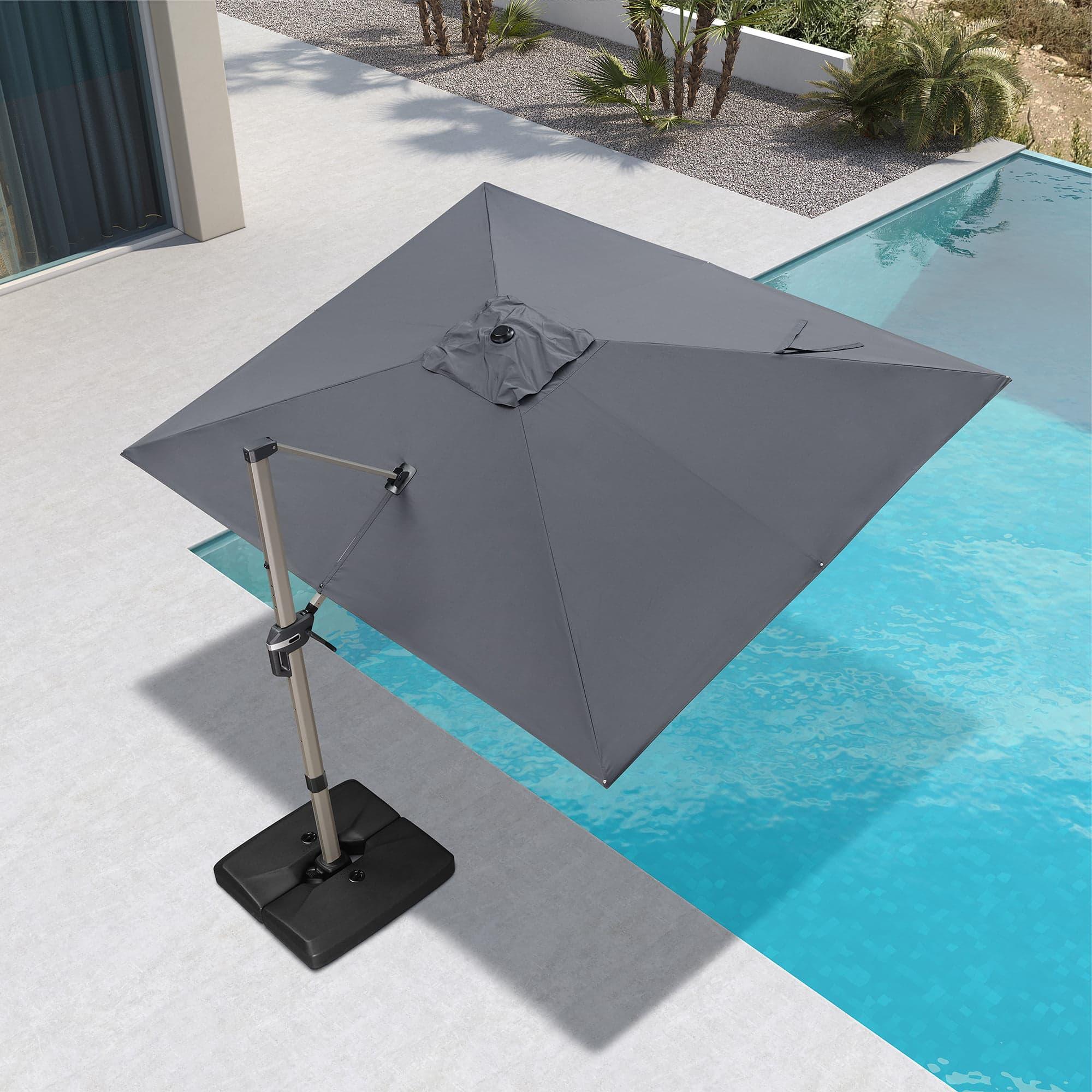PURPLE LEAF Hailar Deluxe Outdoor Patio Umbrella Aluminum Cantilever Umbrellas - Image 94