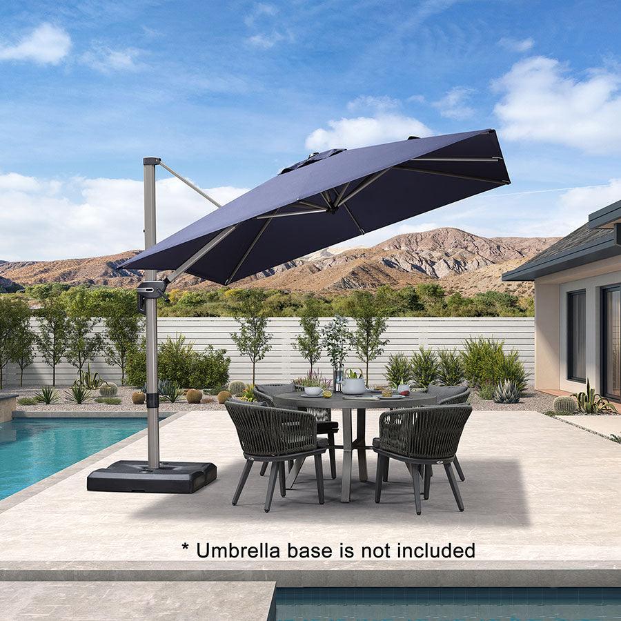 PURPLE LEAF Hailar Deluxe Outdoor Patio Umbrella Aluminum Cantilever Umbrellas - Image 31
