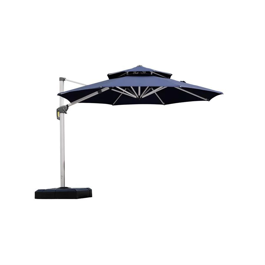 PURPLE LEAF Round Cantilever Patio Umbrella Heavy Duty Umbrella for Porch Garden Pool - Image 15