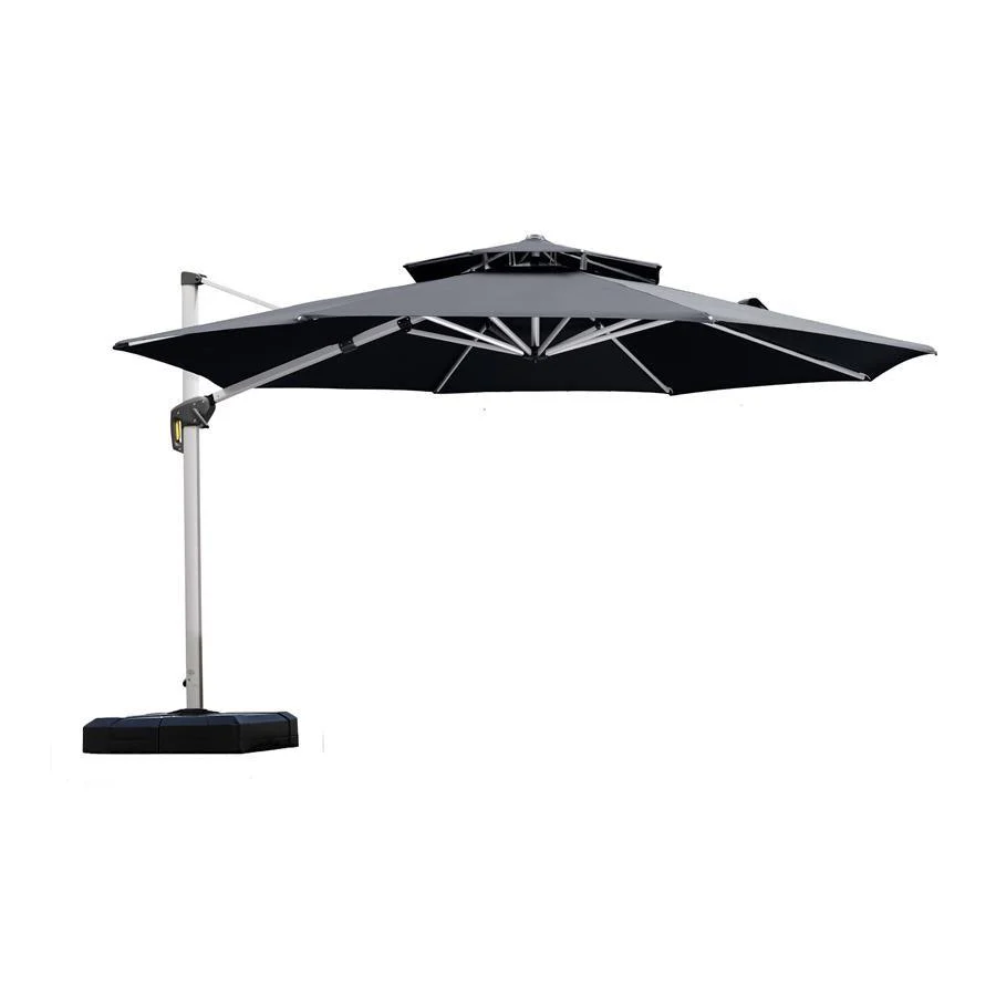PURPLE LEAF Round Cantilever Patio Umbrella Heavy Duty Umbrella for Porch Garden Pool - Image 55