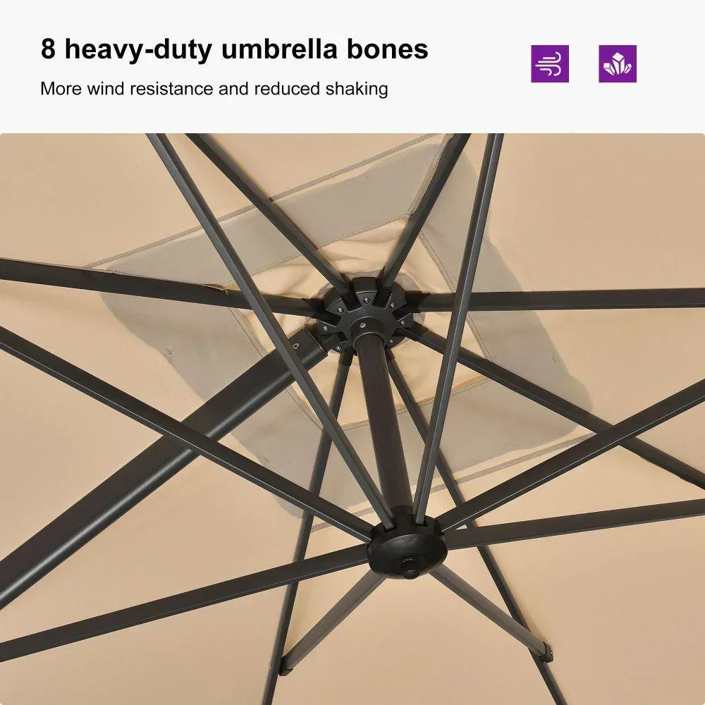 PURPLE LEAF Best Value Cantilever Patio Umbrella with Left-Right Tilt and 360° Swivel - Image 110