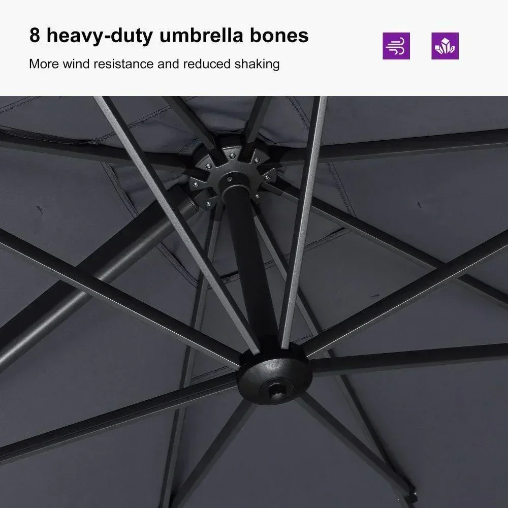 PURPLE LEAF Best Value Cantilever Patio Umbrella with Left-Right Tilt and 360° Swivel - Image 113