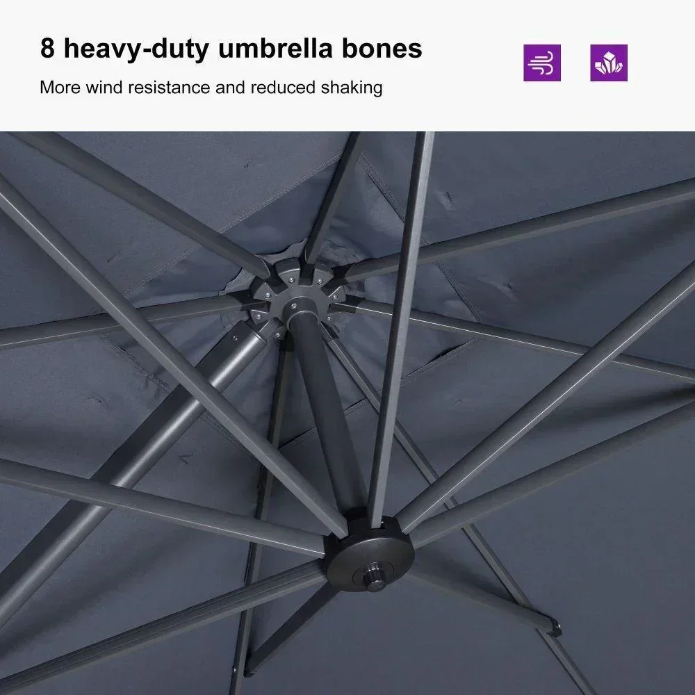 PURPLE LEAF Best Value Cantilever Patio Umbrella with Left-Right Tilt and 360° Swivel - Image 120