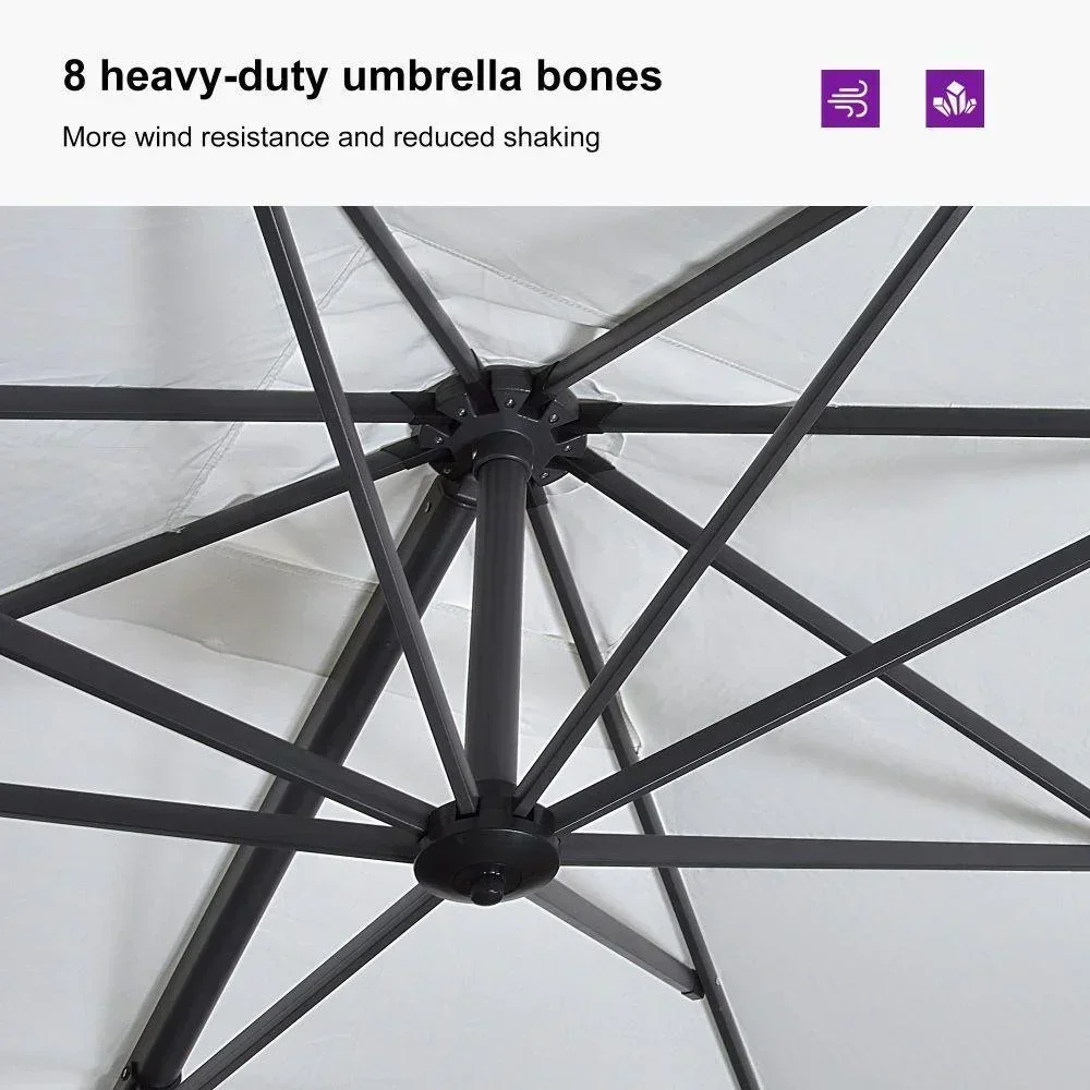 PURPLE LEAF Best Value Cantilever Patio Umbrella with Left-Right Tilt and 360° Swivel - Image 122