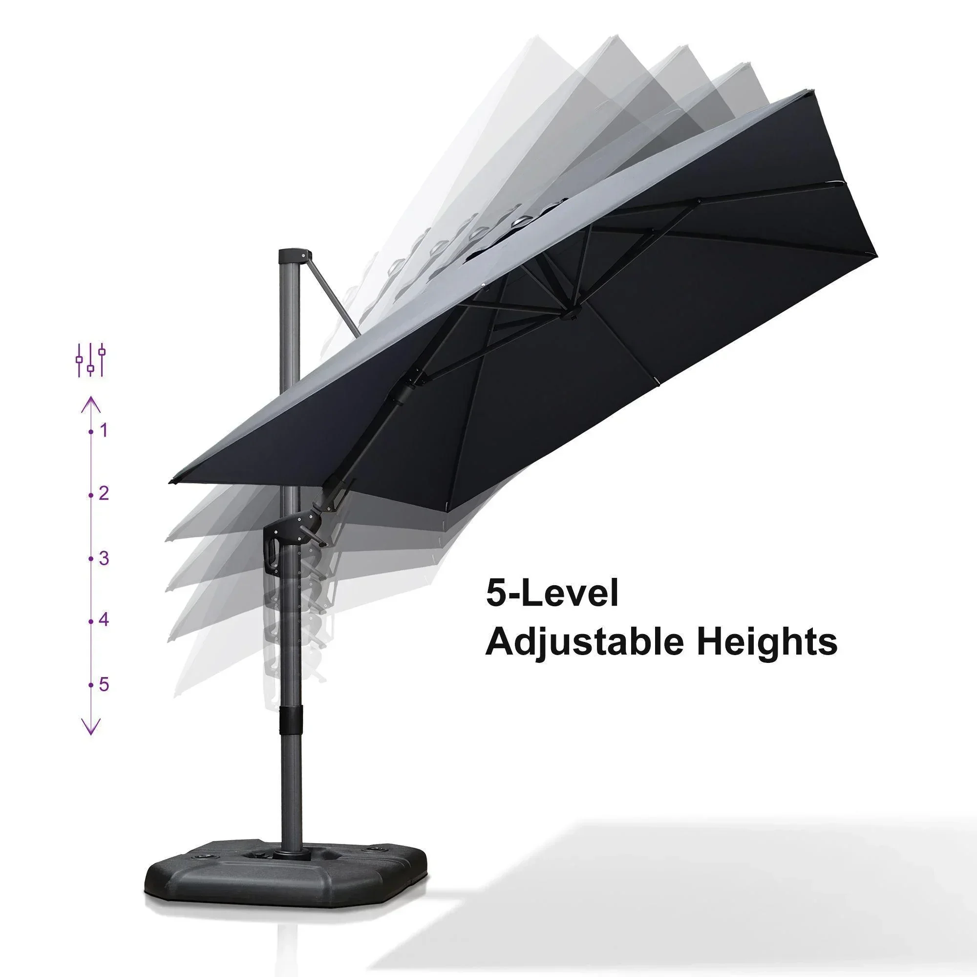 PURPLE LEAF Best Value Cantilever Patio Umbrella with Left-Right Tilt and 360° Swivel - Image 144