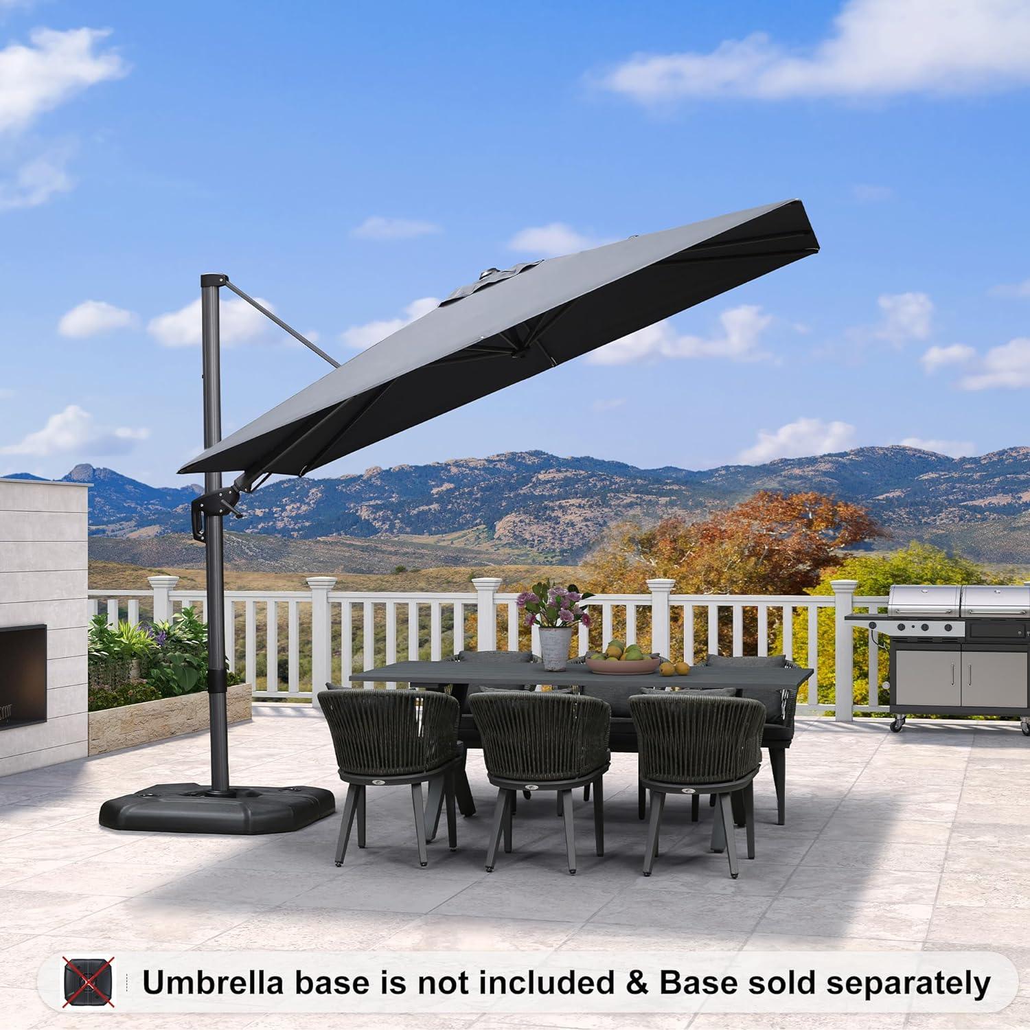 PURPLE LEAF Best Value Cantilever Patio Umbrella with Left-Right Tilt and 360° Swivel - Image 21