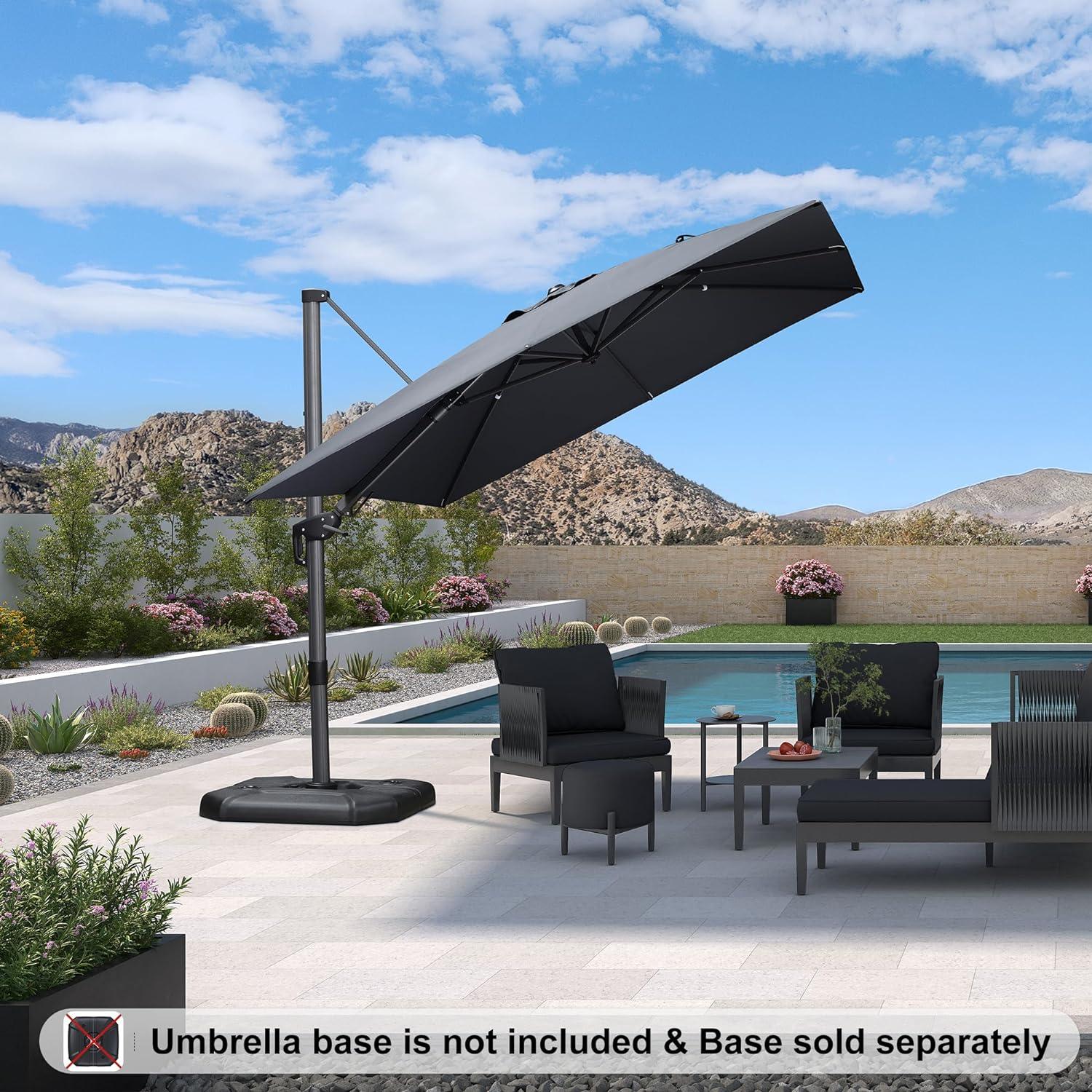 PURPLE LEAF Best Value Cantilever Patio Umbrella with Left-Right Tilt and 360° Swivel - Image 22