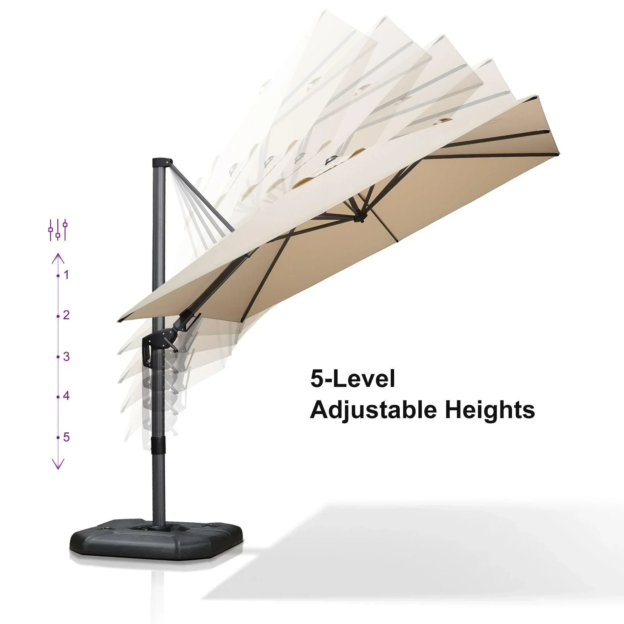 PURPLE LEAF Best Value Cantilever Patio Umbrella with Left-Right Tilt and 360° Swivel - Image 160
