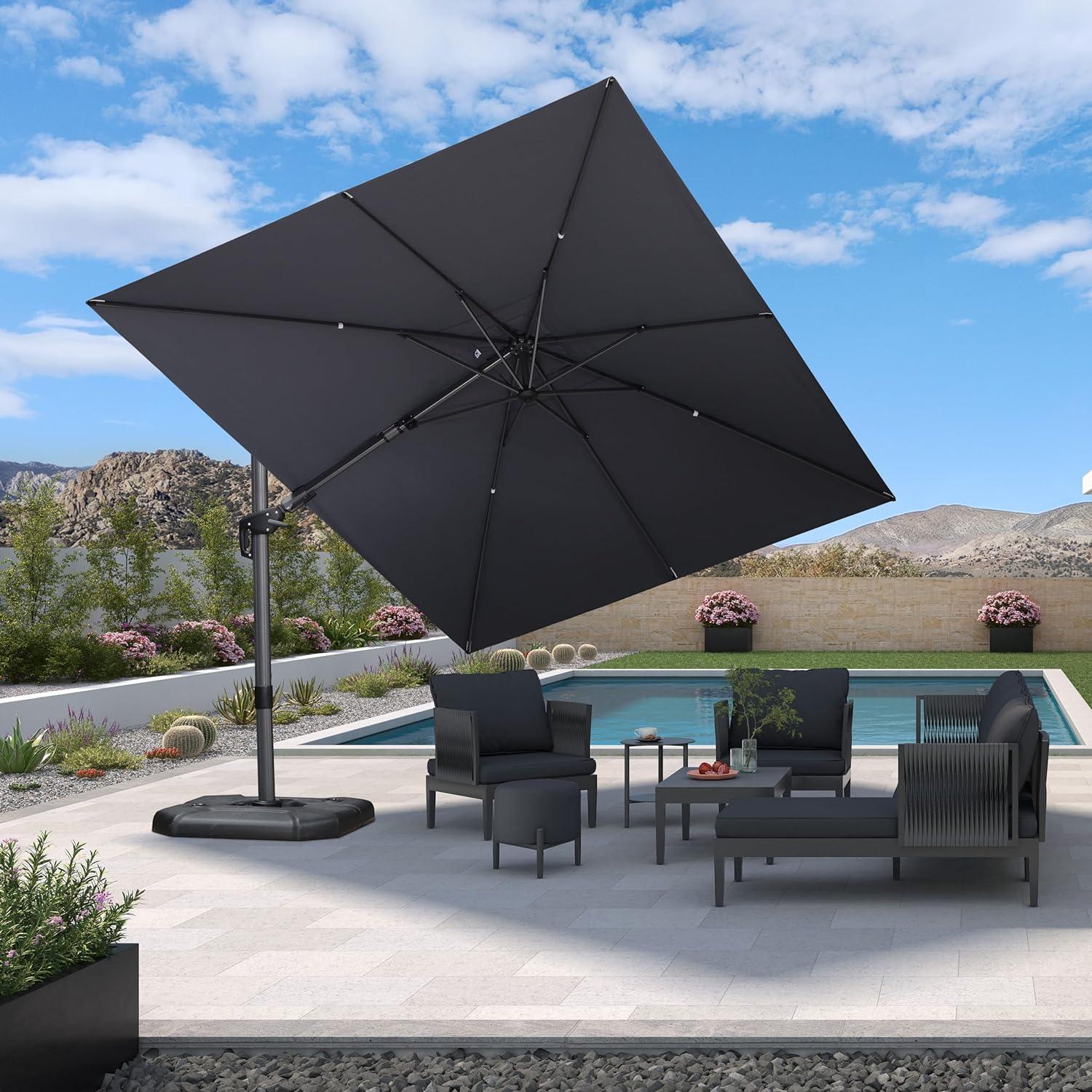 PURPLE LEAF Best Value Cantilever Patio Umbrella with Left-Right Tilt and 360° Swivel - Image 26