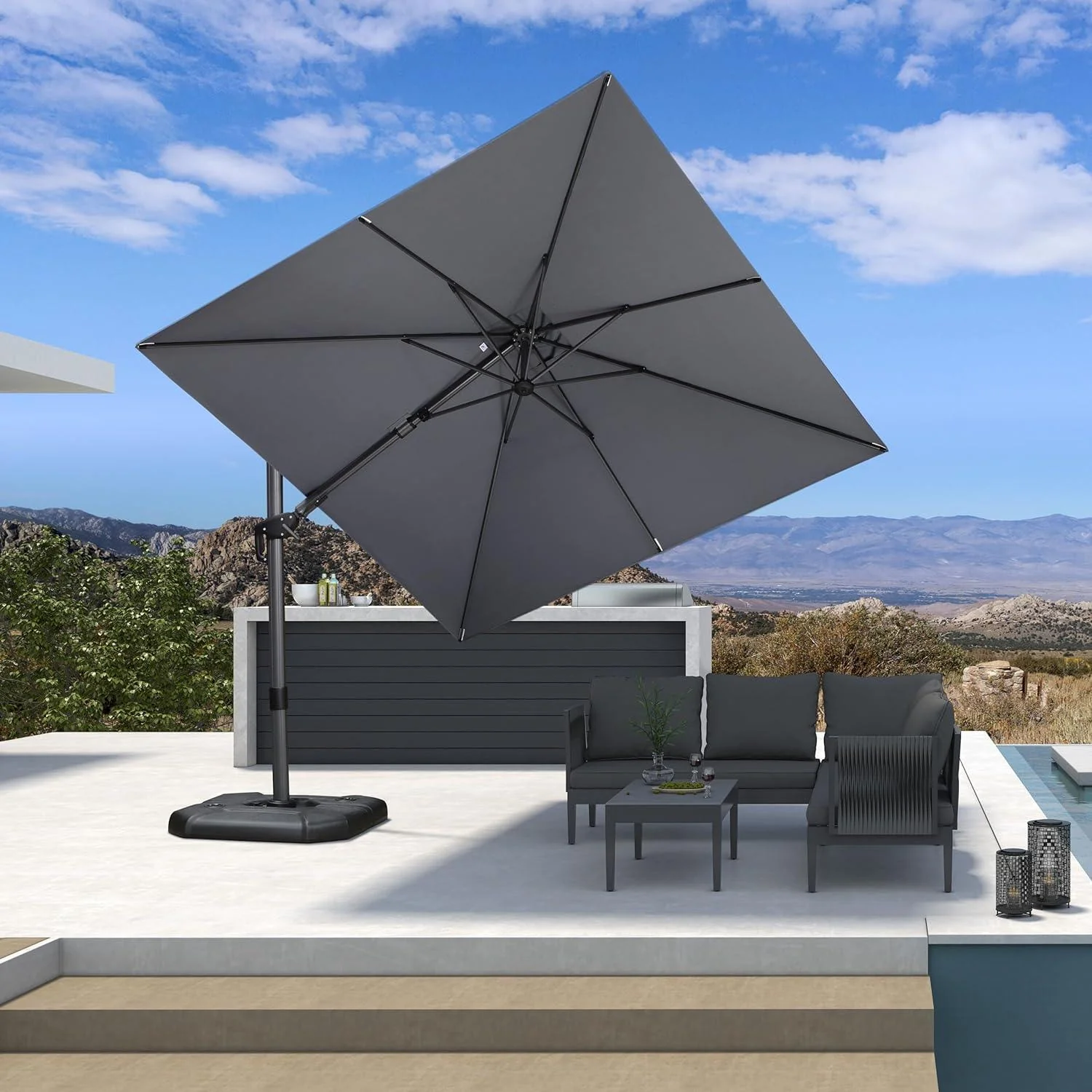 PURPLE LEAF Best Value Cantilever Patio Umbrella with Left-Right Tilt and 360° Swivel - Image 38