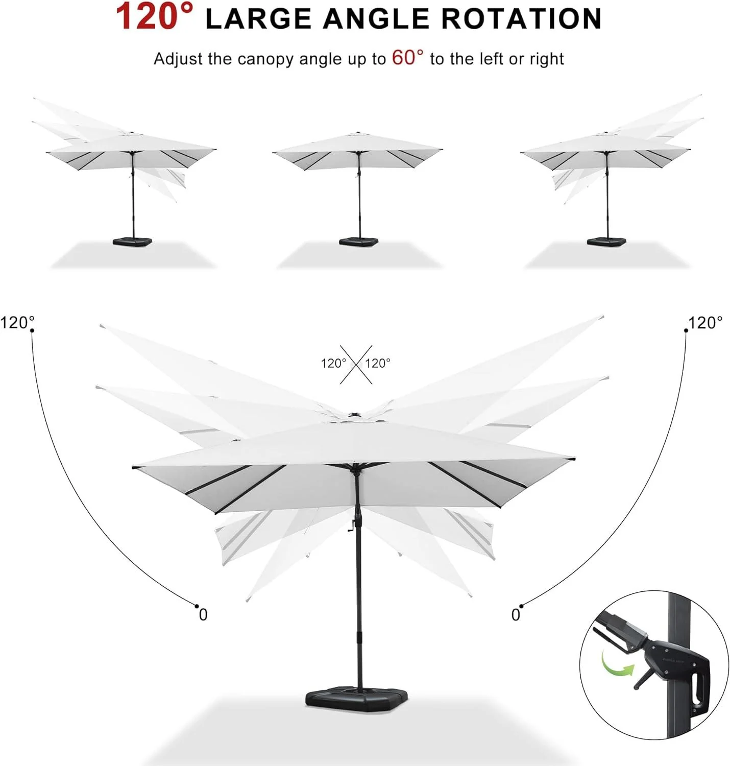 PURPLE LEAF Best Value Cantilever Patio Umbrella with Left-Right Tilt and 360° Swivel - Image 64