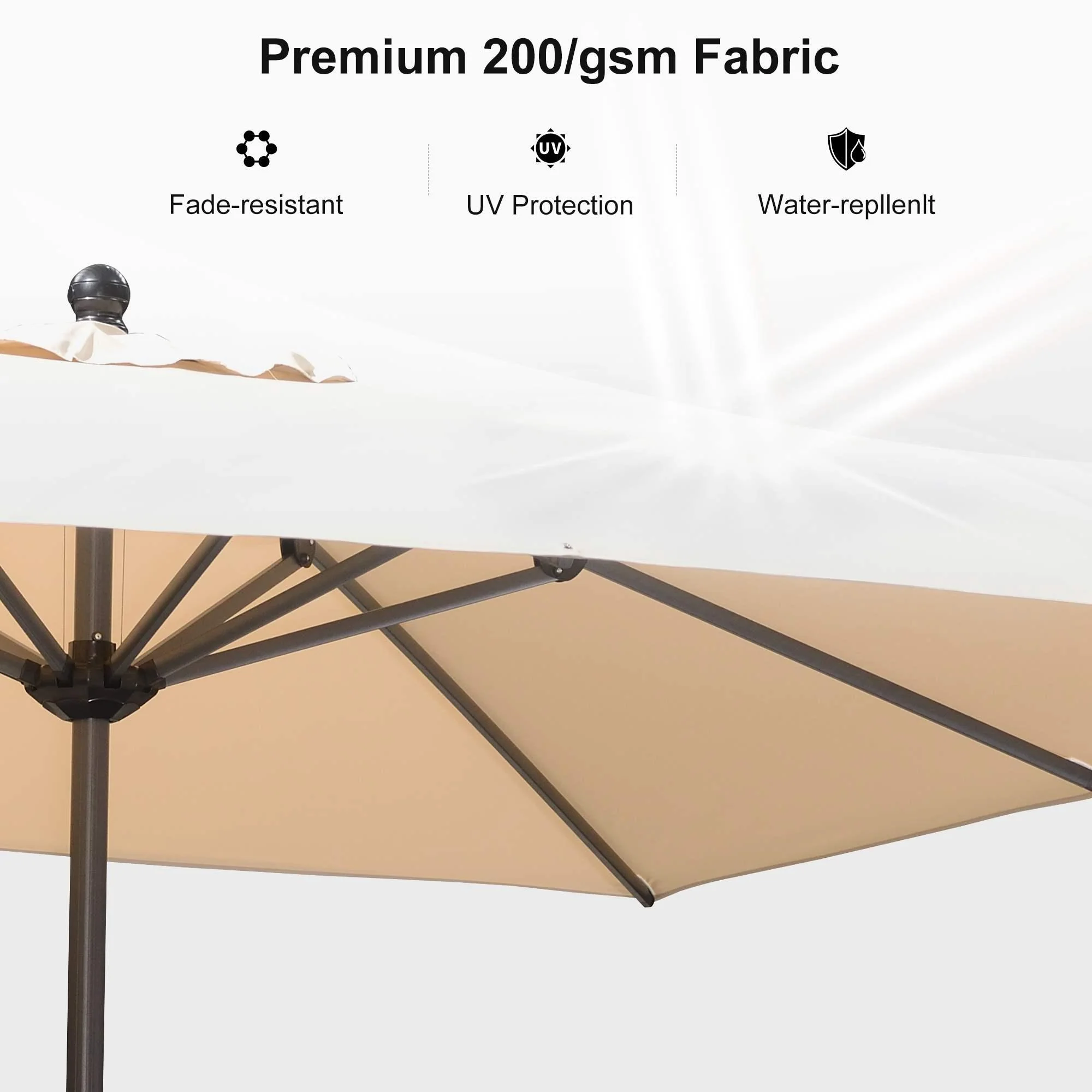 PURPLE LEAF Aluminum Market Patio Umbrella Commercial Outdoor Garden Umbrella - Image 17