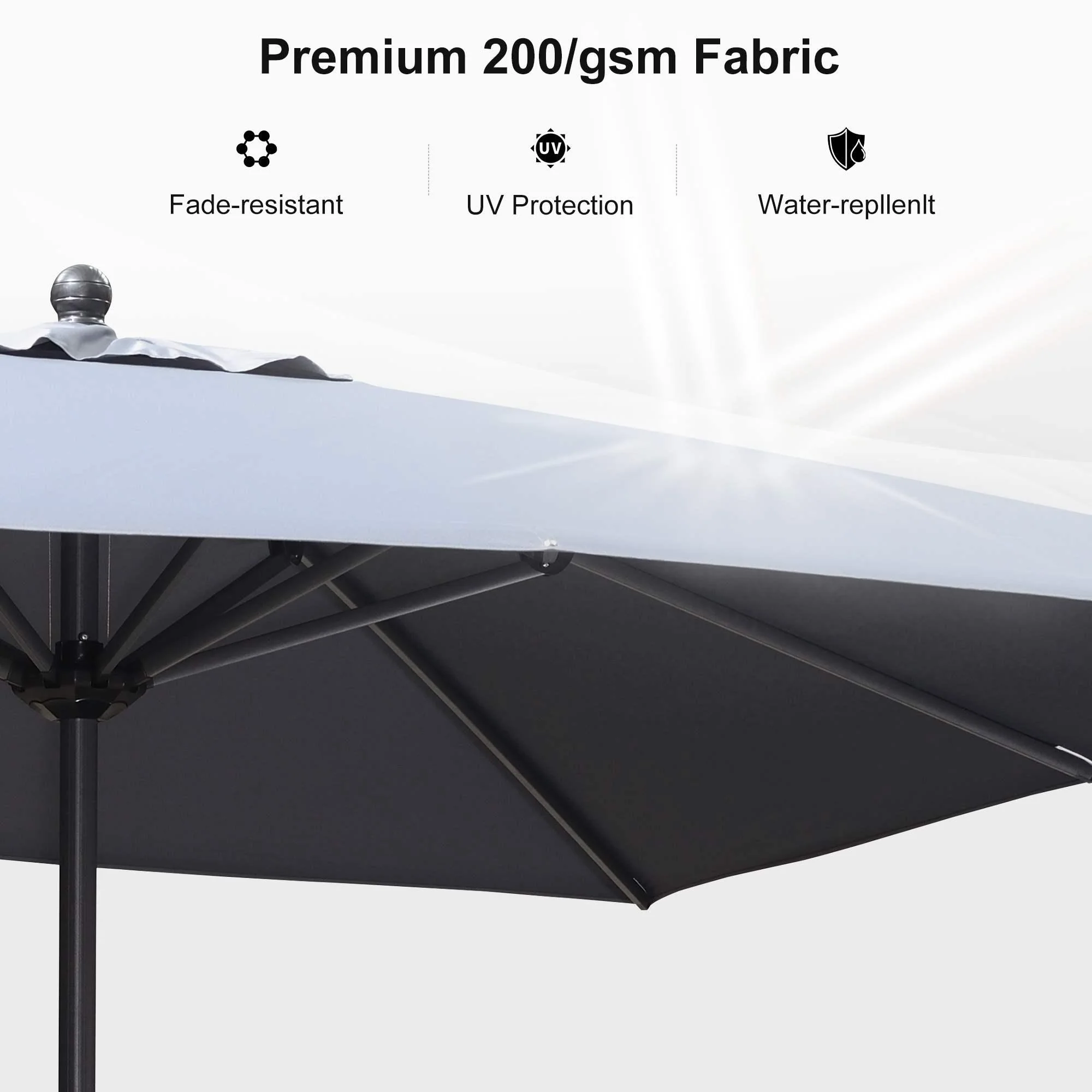 PURPLE LEAF Aluminum Market Patio Umbrella Commercial Outdoor Garden Umbrella - Image 20