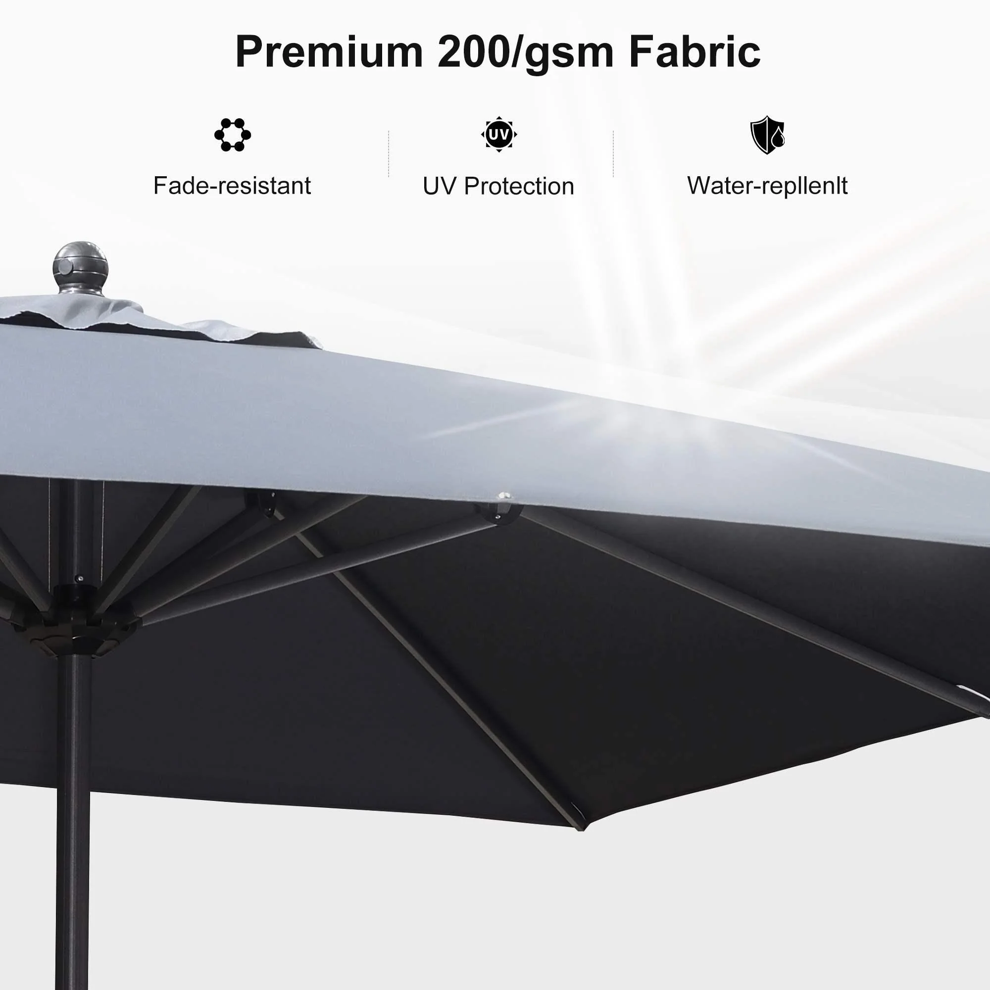 PURPLE LEAF Aluminum Market Patio Umbrella Commercial Outdoor Garden Umbrella - Image 22