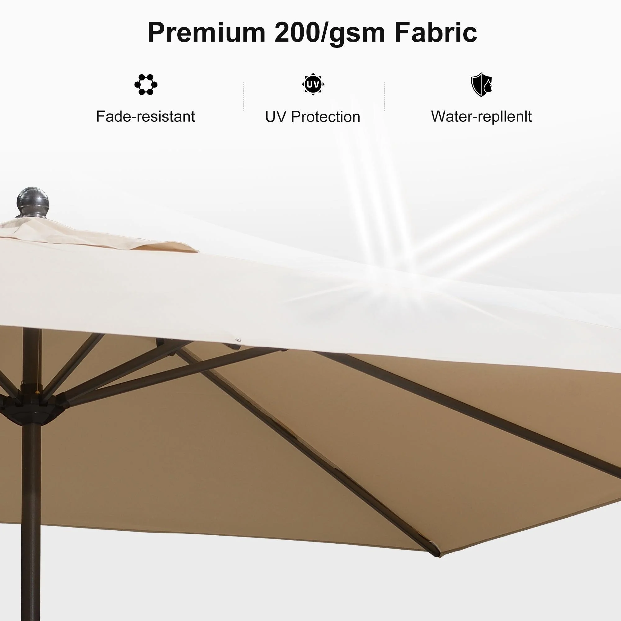 PURPLE LEAF Aluminum Market Patio Umbrella Commercial Outdoor Garden Umbrella - Image 28