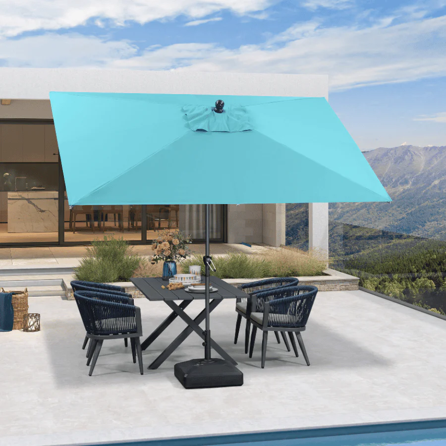 Clearance - PURPLE LEAF OPEN BOX Crank and Tilt Outdoor Patio Market Umbrella with Visible Hand Crank System - Image 104