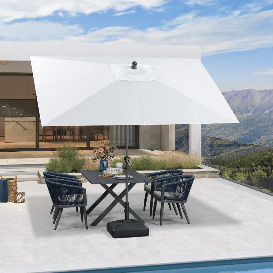Clearance - PURPLE LEAF OPEN BOX Crank and Tilt Outdoor Patio Market Umbrella with Visible Hand Crank System - Image 111