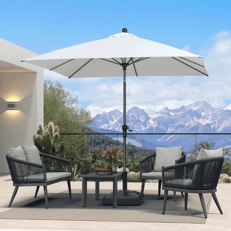 Clearance - PURPLE LEAF OPEN BOX Crank and Tilt Outdoor Patio Market Umbrella with Visible Hand Crank System - Image 162
