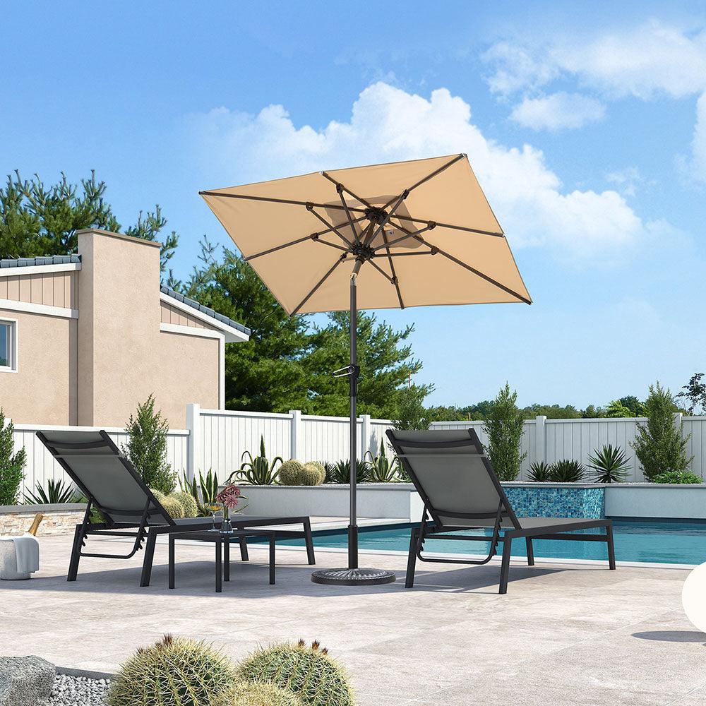 Clearance - PURPLE LEAF OPEN BOX Crank and Tilt Outdoor Patio Market Umbrella with Visible Hand Crank System - Image 27