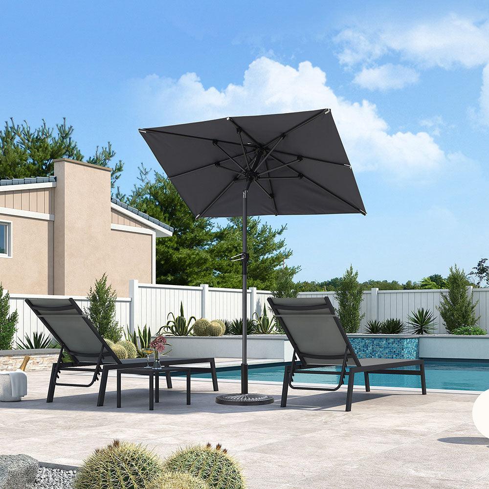 Clearance - PURPLE LEAF OPEN BOX Crank and Tilt Outdoor Patio Market Umbrella with Visible Hand Crank System - Image 28