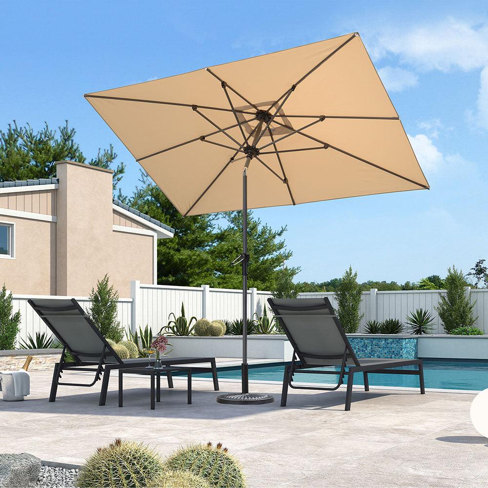 Clearance - PURPLE LEAF OPEN BOX Crank and Tilt Outdoor Patio Market Umbrella with Visible Hand Crank System - Image 29
