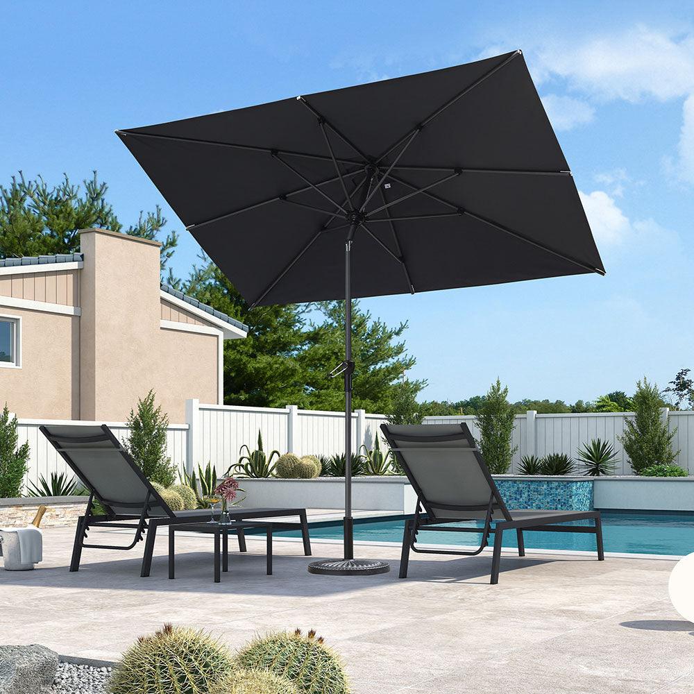 Clearance - PURPLE LEAF OPEN BOX Crank and Tilt Outdoor Patio Market Umbrella with Visible Hand Crank System - Image 30