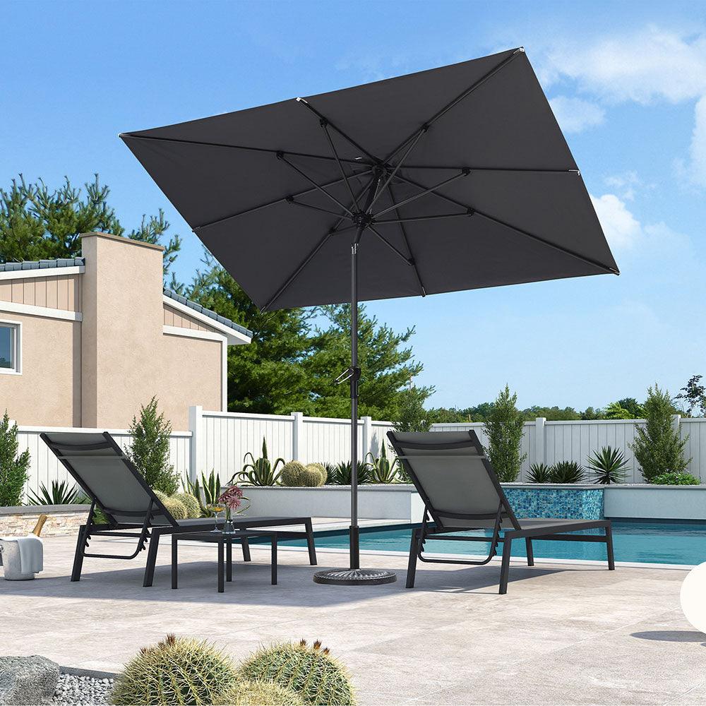 Clearance - PURPLE LEAF OPEN BOX Crank and Tilt Outdoor Patio Market Umbrella with Visible Hand Crank System - Image 31
