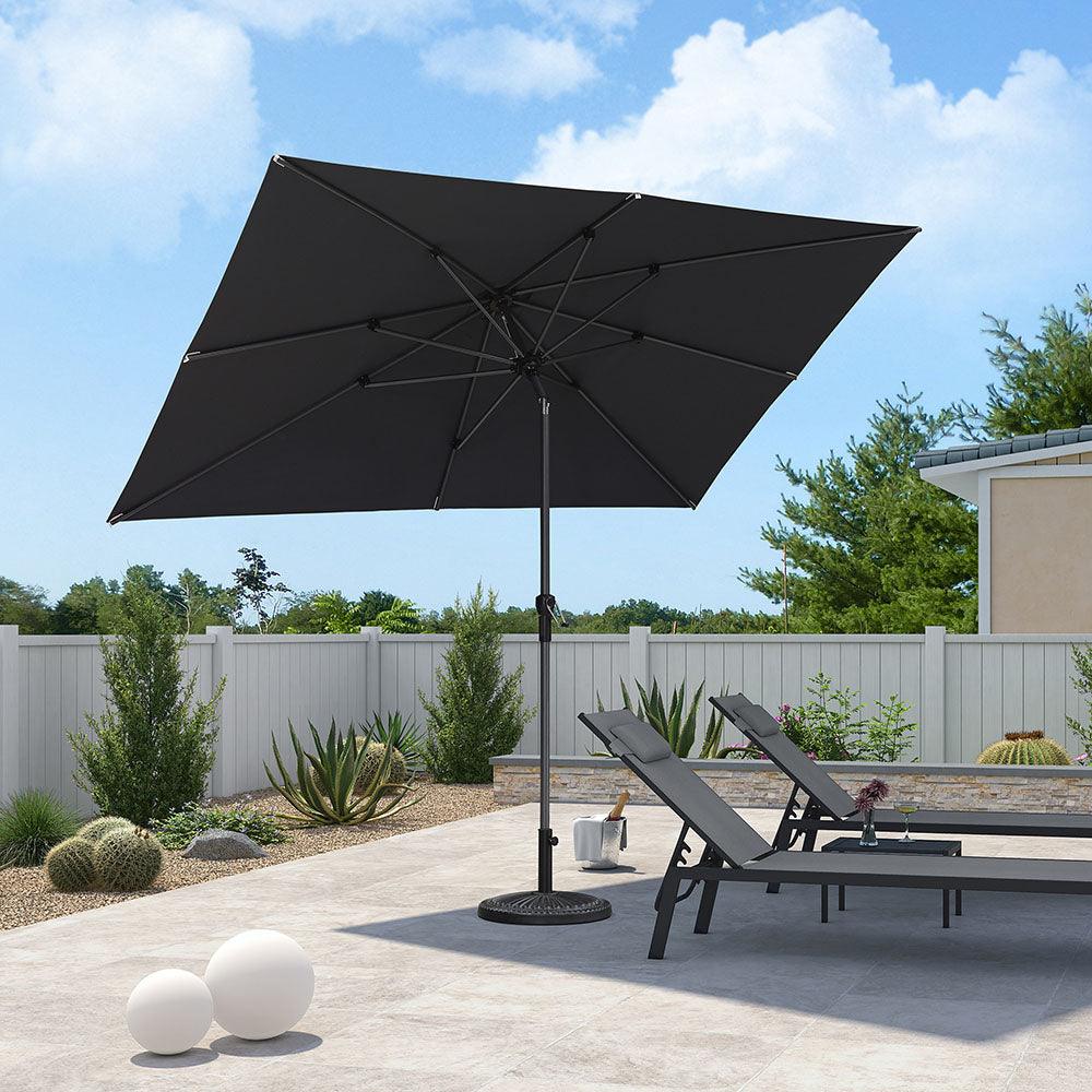 Clearance - PURPLE LEAF OPEN BOX Crank and Tilt Outdoor Patio Market Umbrella with Visible Hand Crank System - Image 32