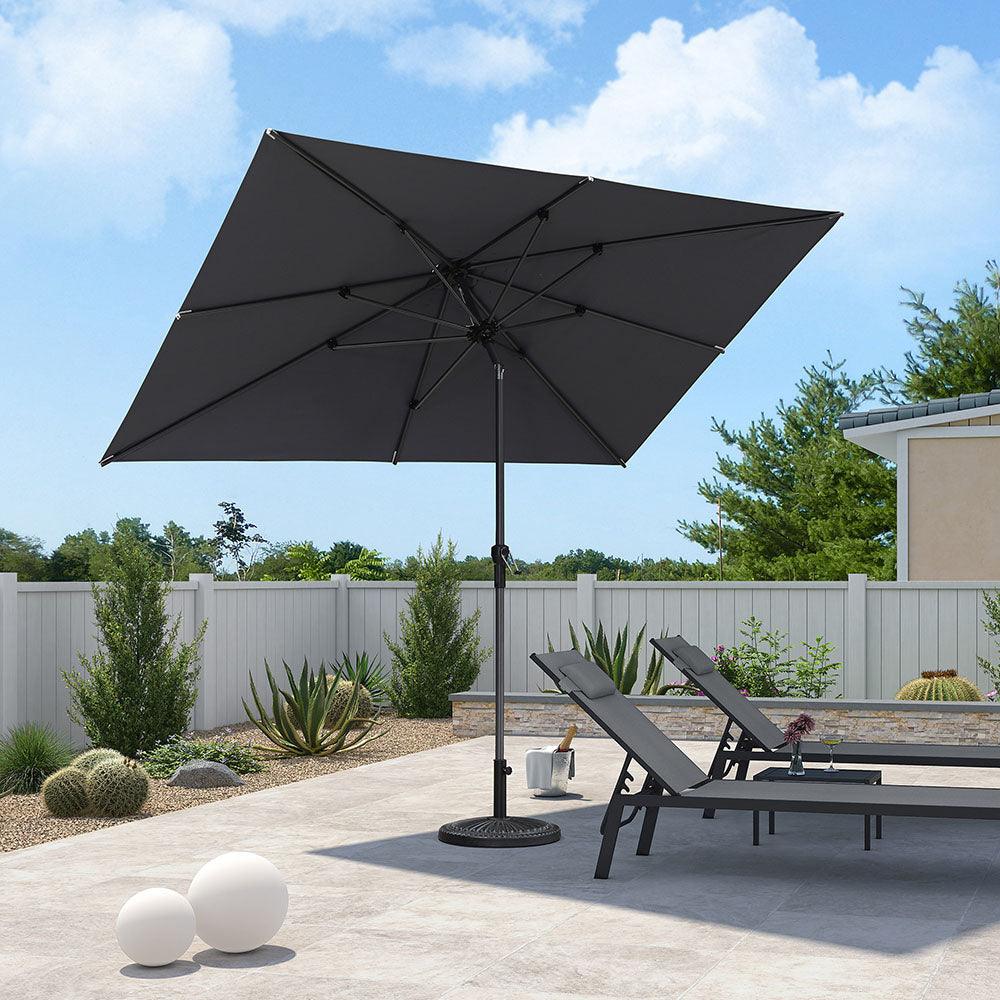 Clearance - PURPLE LEAF OPEN BOX Crank and Tilt Outdoor Patio Market Umbrella with Visible Hand Crank System - Image 33