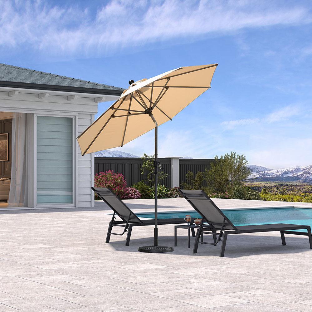 Clearance - PURPLE LEAF OPEN BOX Crank and Tilt Outdoor Patio Market Umbrella with Visible Hand Crank System - Image 35